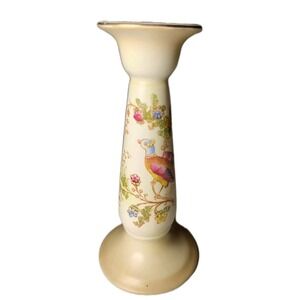 Crown Ducal Ware Candlestick Bird of Paradise‎ Hand Painted Made in England